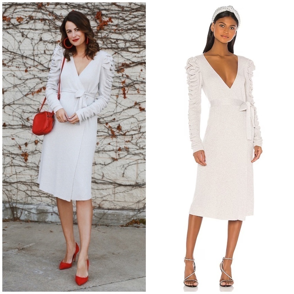 LPA Ozanna Midi Dress in Ivory Size S
